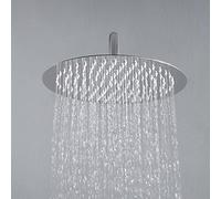 JOHO Soffione Doccia da Parete in Acciaio Inox 304 con Ugelli Antiicalcare (D30cm tondo)