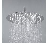 JOHO Soffione Doccia da Parete in Acciaio Inox 304 con Ugelli Antiicalcare (D40cm tondo)