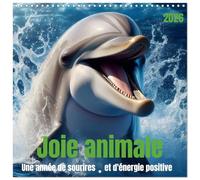 Joie animale - Une année de sourires et d'énergie positive (Calendrier mural carré 2026 30 x 60 cm (ouvert)) Calendrier double avec une page pour vos prises de notes