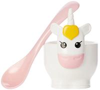 Joie Egg Cup And Spoon-16002 Portauovo, Plastica, Bianco
