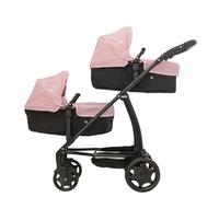 Joie Junior Evalite Twin Passeggino | Passeggino doppio in rosa e nero | Doppio passeggino per bambole con manico regolabile in altezza e diverse opzioni di seduta, adatto a partire dai 3 anni in su