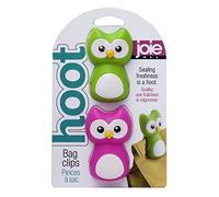 Joie Kitchen Gadgets 10117 Joie Hoot-Set di 2 Clip per Borsa a Forma di Gufo, Assortiti, Bag Clips, Owl