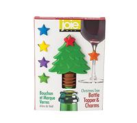 Joie Kitchen Gadgets MSC International 49847 - Set di 7 decorazioni per bottiglia di vino e charm per albero di Natale Decorazione per bottiglia di Natale e ciondoli Multicolore