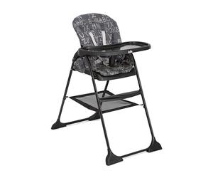 Joie Mimzy Snacker - Seggiolone compatto pieghevole (da circa 6 mesi a circa 15 kg/3 anni), colore: carbone ABC