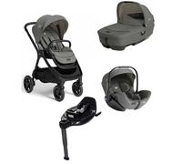 Joie - Trio Con Passeggino Finiti +Navicella Calmi + S.A. I Level Recline + Base Omaggio - Evergreen