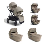 JOIE - Trio Gemellare/Fratellare Versiti Sandstone Con Navicella Ramble XL E Seggiolino Auto I-Level Pro