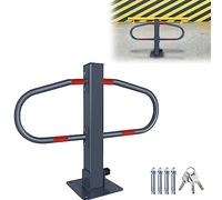 JOIEYOU Barriera di Parcheggio, Barriera di Parcheggio con 9 Chiavi e Strisce Riflettenti, Barriera di Parcheggio Pieghevole, 73x51cm, 3 Pezzi