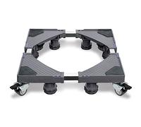 JOIEYOU Base per lavatrice, piedistallo per lavatrice, carico di orsi, 200 kg, lavatrici, armadietto con 8 piedi, 4 ruote, base per lavatrice, larghezza regolabile 45-75 cm, altezza 10-13 cm