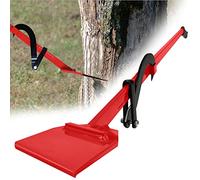 JOIEYOU Sollevatore a cascata da 130 cm, paletta per tronchi per la caduta degli alberi, con manico antiscivolo, gancio a bordo, rosso
