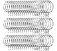 JOIKIT 100 anelli per tende in metallo da 37 mm, anelli in metallo con occhielli, per tende e aste, anelli per bastoni tende