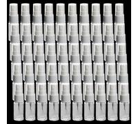 JOIKIT 50 mini flaconi spray da 10 ml, bottiglia plastica spray, trasparenti, ricaricabili, vuoti, flaconi spray in plastica trasparente da viaggio, per profumi, oli essenziali