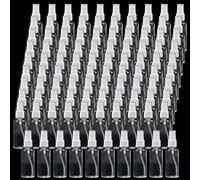 JOIKIT Confezione da 100 flaconi spray in plastica trasparente da 30 ml con coperchi, bottiglia spray vuota da 1 oz riutilizzabili in plastica da viaggio, per la pulizia, i viaggi, il trucco