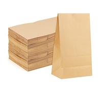 JOIKIT Confezione da 100 sacchetti di carta marrone grandi, 32 x 18 x 11 cm, sacchetti di carta kraft per panini, sacchetti di carta marrone, per alimenti per feste di compleanno, matrimoni