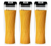 JOIKIT Confezione da 3 contenitori ermetici per alimenti con coperchi, contenitori per pasta ermetici, senza BPA, contenitore per alimenti con anello in silicone, per spaghetti, farina e cereali