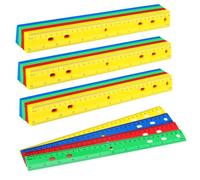 JOIKIT Confezione da 48 righelli in plastica colorata da 30 cm, plastica righello colorata righello, a doppia scala, per ufficio, casa, rosso, verde, blu, giallo