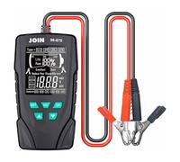 JOIN 98-875 Tester per batterie al piombo 12V - 24V con Display LCD retroilluminato, adatto a tutti i tipi di batterie per auto moto e altri veicoli