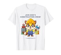 Join God's Construction Crew - Kids Christian Faith Animal Maglietta