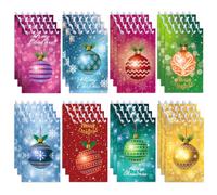 JOINFANXIN 24 Pcs Christmas Mini Notebooks, Colorful Shiny Bauble Spiral Notepads for School Class Party Favors Holiday Gifts Cute Memo Pads with Festive Ornament Designs,2.4 * 3.9inches