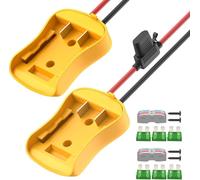 Joinfworld 2 Adattatori per Batteria compatibili con Dewalt 20V | Kit adattatore per Batteria Power Wheel con Fusibili e Connettori per Auto Giocattolo Radiocomandata