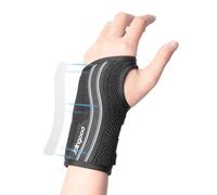 joingood Tutore per polso da lavoro, supporto regolabile per uomo e donna, sollievo da distorsioni, per alleviare distorsioni, grigio chiaro, sinistra, M