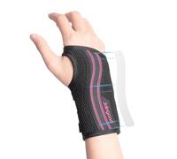 Joingood Tutore Polso per Tunnel Carpale con Supporto, Splint Regolabile per Giorno e Notte, Sollievo Dolore per Distorsioni, Artrite, Tendinite, Adatta alle Donne, Rosa Rossa, Destra, L