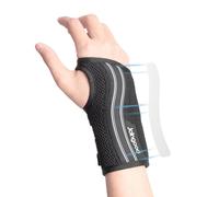joingood Tutore Polso per Tunnel Carpale con Supporto, Splint Regolabile per Giorno e Notte, Sollievo Dolore per Distorsioni, Artrite, Tendinite Uomini e Donne, Grigio Chiaro, Destra, L