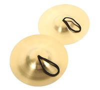 JOINPAYA 1 Paio Assunzione didattica del piatto di rame mano percussione zill con le dita danzanti le dita delle dita danzano strumento musicale Cymbal di rame stoffa D'oro Colore Casuale