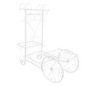 JOINPAYA 1 Pezzo Portafiori in Ferro portavasi Porta Fiori vasi da Balcone scaffale di stoccaggio Supporto per Piante da espositore per Fiori Ferro da Stiro Bianca