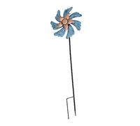 JOINPAYA 1 Pz Decorazioni a mulini a girandole per prato arredamento esterno arredamento casa ornamento del mulino a Ornamento del giardino rotante ferro da stiro Blu