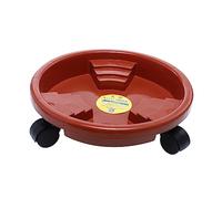 JOINPAYA 1 Pz Telaio per vasi di Fiori mobili Vassoio di drenaggio della fioriera Ruota del Vaso di Fiori Base del Vaso di Fiori Vassoio del piattino Piatti di Fiori Resina Marrone