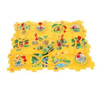 JOINPAYA 1 Set binari del treno per i più piccoli che giocano puzzle per 2 ai 4 anni puzzle di auto tracce di auto per plastica Yellow