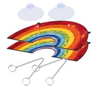 JOINPAYA 1 Set di Prismi in Colorato per Decorazioni Murali Finestre Acchiappasole Decorazioni per Finestre Cristalli Arcobaleno per Patio Esterni Decorazioni per La Casa