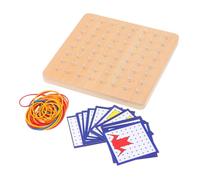JOINPAYA 1 Set Educativo Legno per Tavola Creativa con Chiodi Colorati per Apprendimento e Sviluppo Immaginativo