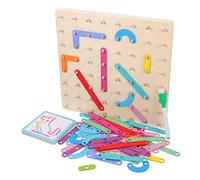 JOINPAYA 1 Set Giocattolo Puzzle Per Punti Giocattoli a Stelo Giocattoli Matematici Numero Forme Per Puzzle Del Puzzle Per in Legno Colorful Di Legno