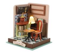 JOINPAYA 1 Set in legno fai da te mini kit di costruzione della casa kit in miniatura piccolo casa fai da te casa di montaggio incompiuta casa di legno fai da te
