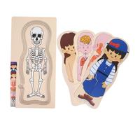 JOINPAYA 1 Set Puzzle degli organi umani Assemblaggio del puzzle enigmistica per Puzzle in legno con organi del corpo anatomico giocattoli per gli organi del corpo Di legno