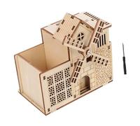 JOINPAYA 1 Set Puzzle Legno con Portapenne e Scatola Musicale Educativo per Decorare Scrivania e Regali Compleanno