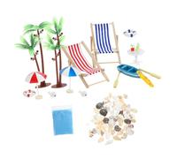 JOINPAYA 1 Set Spiaggia Resina per Casa delle Accessori Miniatura per Decorazione Ombrelloni e Cocco per Creazioni da Te e Giardinaggio Decorativo