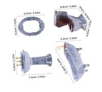 JOINPAYA 1 set vasca da bagno per bambole: set da bagno in miniatura per casa delle bambole con WC, lavandino, vasca da bagno e specchio - accessori da bagno in miniatura realistici per la decorazione