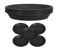 JOINPAYA 10 Pezzi sottobicchieri sottovasi sottovasi Rotondi per Fiori Vaschette raccogligocce per vasi da Fiori Vassoio per l'acqua Vassoio Rotondo per Piante Black