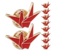 JOINPAYA 10 Pezzi Spilla Donna Spillo della Gru Giapponese in Lega Leggera, Decorazione Versatile, Design Origami Creativo, Adatta per Office Wear e Feste