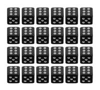 JOINPAYA 100 dadi neri tascabili - Mini dadi a 6 facce per giochi da tavolo, progetti artigianali e uso durante feste notturne, giochi da tavolo e apprendimento della matematica