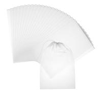 JOINPAYA 100 Sacchetti Portaoggetti Coulisse Non Tessuto Bianco 32x38 Cm, Organizer Riutilizzabili Antipolvere per Scarpe, Vestiti e Giocattoli, per Viaggi e Stoccaggio Quotidiano