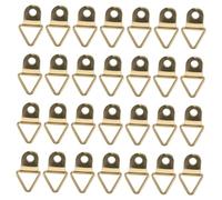 JOINPAYA 100pezzi Ganci Doppio Anello Per Mini Ganci Triangolari Per Appendere Opere Arte Facili Da Installare Per Decorazioni Domestiche Inclusi Viti Per Tenuta Sicura