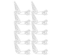 JOINPAYA 10pezzi Anelli per Unghie con Catena in Ferro Design lungo Appuntito con Motivi Cavi per Accessori Goth Spettacoli di Festa Cosplay e Teatro
