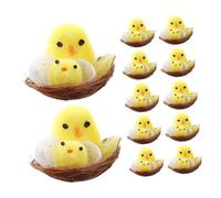 JOINPAYA 12 Pezzi Mini Pasquali con Decorazioni Soffici per Feste Pasquali e Regali Compleanno