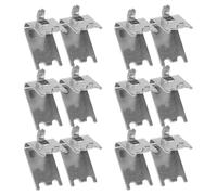 JOINPAYA 12pezzi Clip in Acciaio Inossidabile per Ripiani Frigorifero e Congelatore Ganci Supporto Scaffali senza Foratura Resistente e Facile da Installare per Organizer Cucina