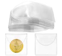 JOINPAYA 150 Pezzi Bustine per Monete Coin Sleeves in PVC Trasparente Protezione e Display per Monete Commemorative Alta visibilità