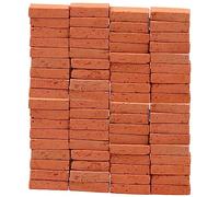 JOINPAYA 150 Pezzi Di Mattoni Simulato Decorativo Mini Mattoncini Per L'artigianato Mattoni Di Architettura in Miniatura Sabbia Di Fuori Materiale Minuscolo Rosso Argilla