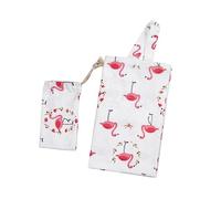 JOINPAYA 1pezzi Copertura Per Allattamento Cotone Con Design Flamingo Leggera e Portatile Multiuso Come Coperta Per Passeggino e Seggiolino Auto Con Sacchetto Di Stoccaggio Per Mamme